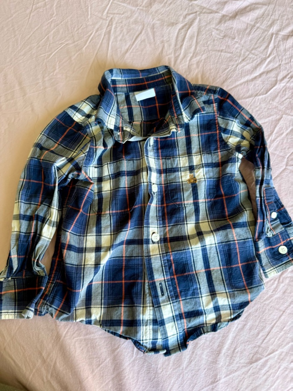 BabyGAP Toddler Plaid Button-Up Shirt - Blue & Cream